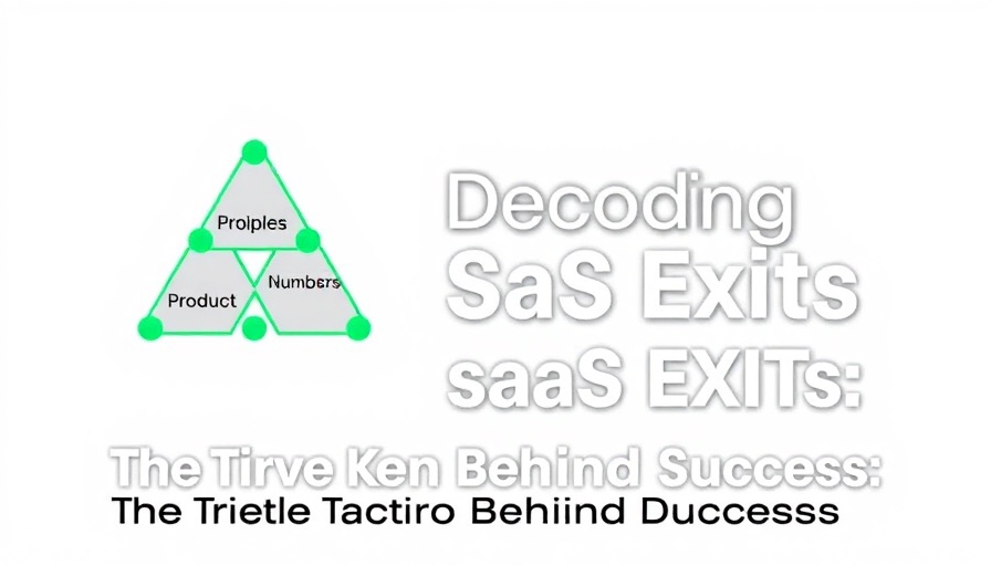 Newsletter graphic depicting key factors in successful SaaS exits