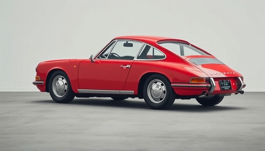 KAMManufaktur's Porsche 912 Tribute in red, studio setting.