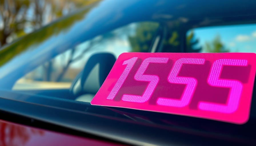 Close-up of car with price tag reflecting February used car retail prices.