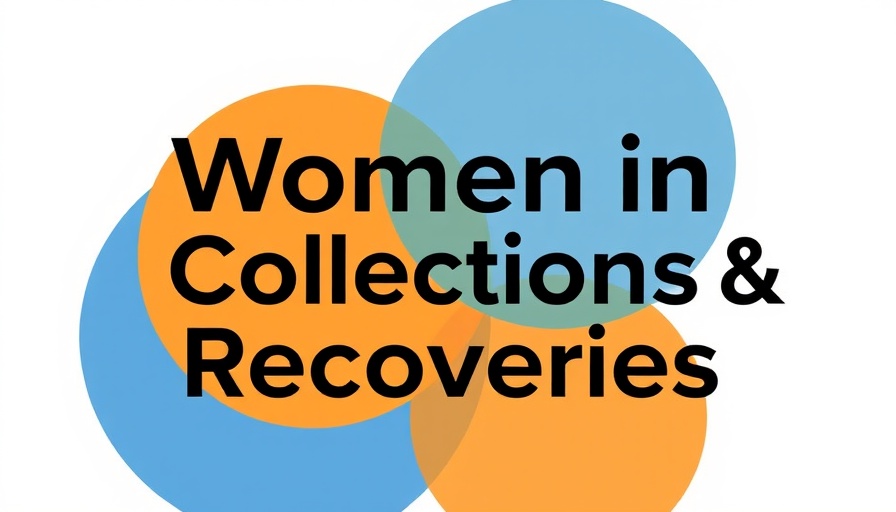 Abstract design for Women in Collections and Recoveries event.