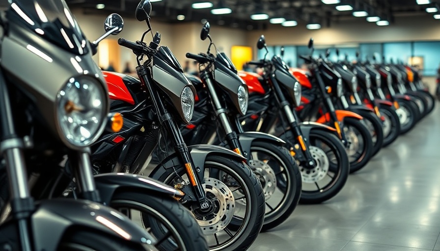 Motorcycles in showroom showcasing powersports financing options