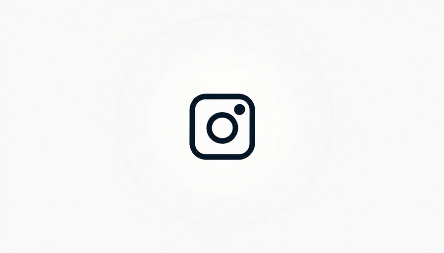 Minimalistic Instagram logo on white background.