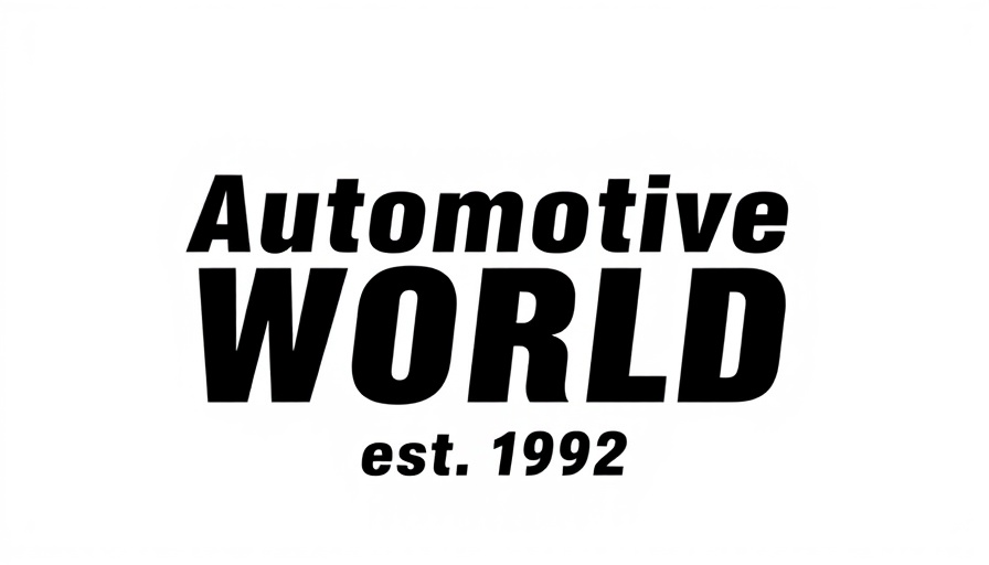 Automotive World logo, established 1992, black and white