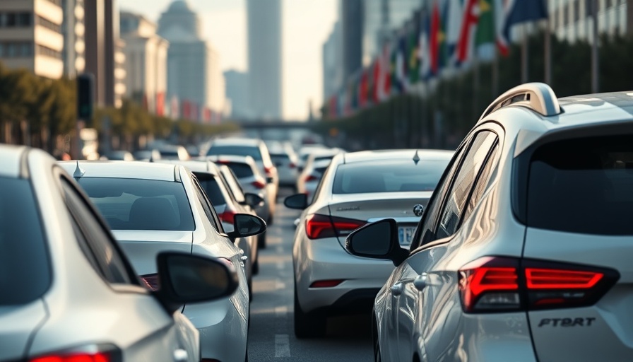 Cars in city traffic highlighting auto financing speed.