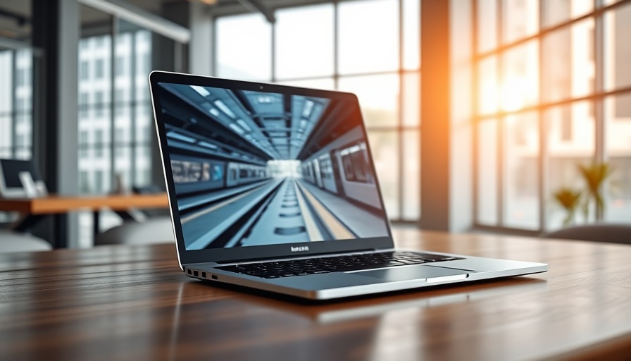 Budget Windows laptop on a table in an office setting.