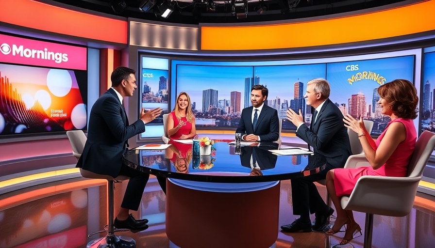 CBS Mornings hosts engage in vibrant discussion in modern studio.