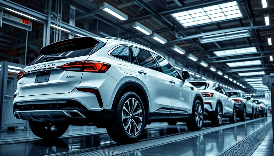Automotive assembly line with SUV in factory reflecting OEM pricing strategies.
