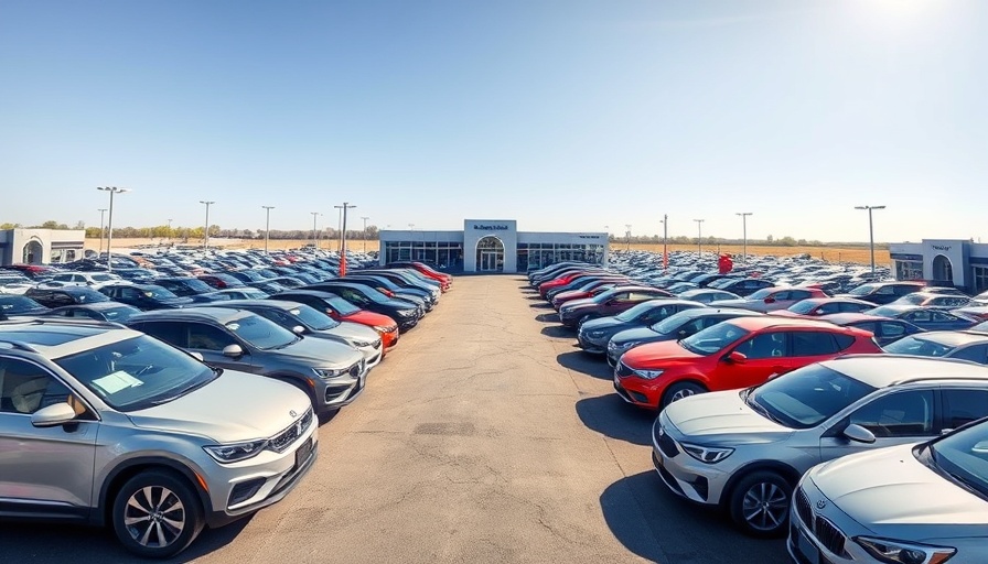 Expansive car dealership with diverse cars for used car financing rates.