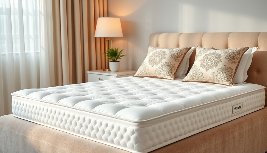Luxurious mattress in cozy bedroom using generative AI shopping tool.