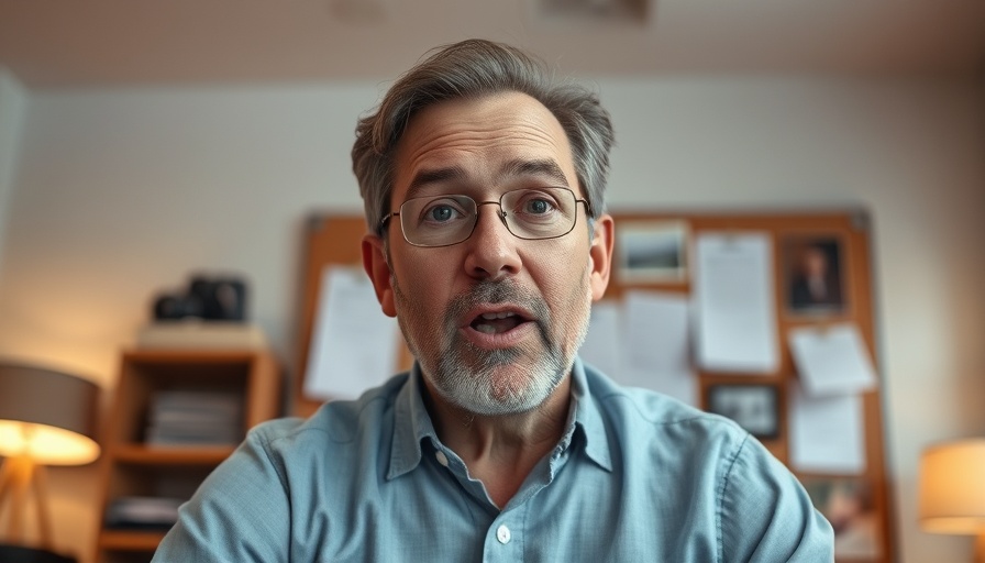 Man speaking in an office setting on a video call at an automotive training center.