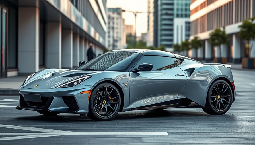 Stunning 2026 Lotus Emira Clark Edition in urban setting.