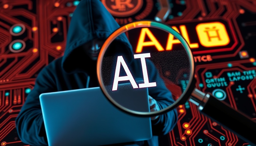 AI-powered fraud in banking illustration with cyber elements