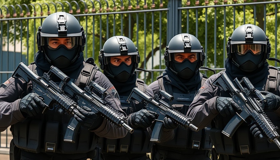 Nonlethal weapons used by tactical officers in urban operation