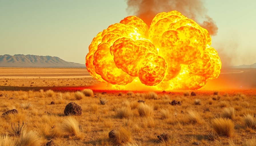 Explosion at TNT factory in Sweden amidst arid landscape
