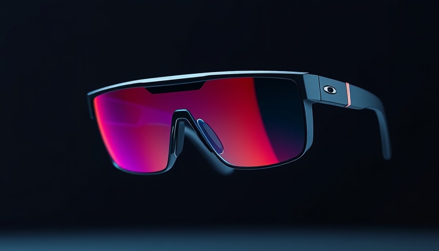Futuristic design of AI-powered Oakley Meta HSTN smart glasses.