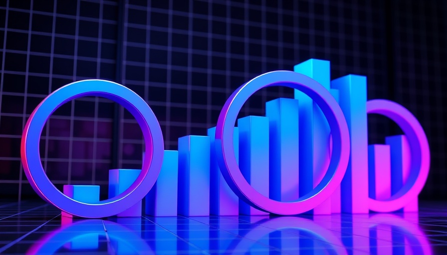 3D bar graph rings representing Global Economics 2025 trends on a dark grid.