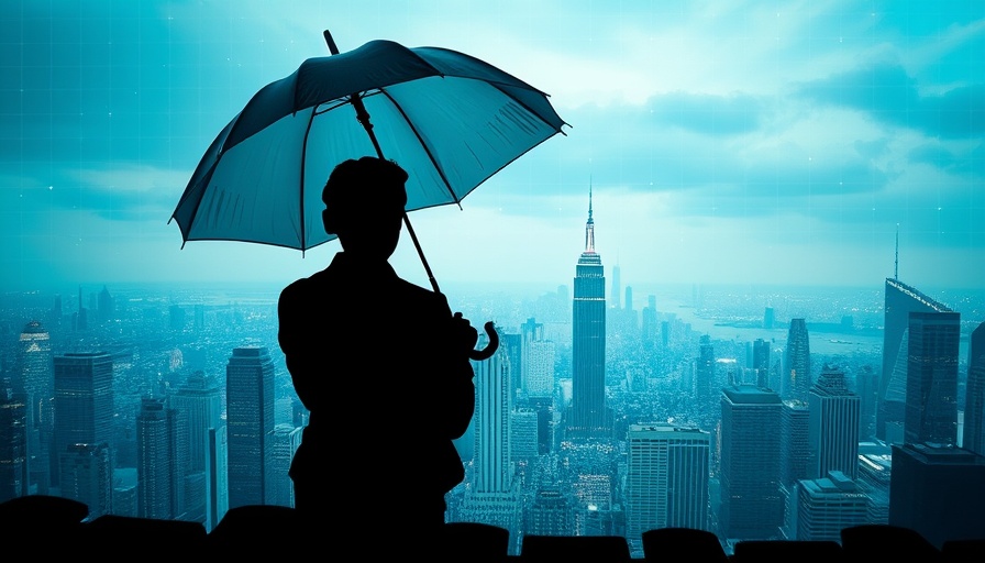 Person in futuristic cityscape, nth-party IT risk management concept.