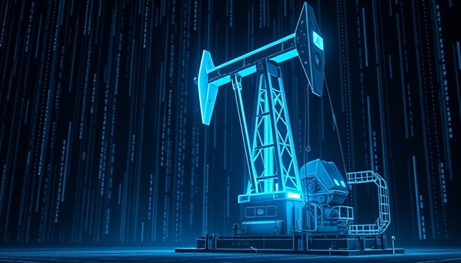Futuristic digital pumpjack symbolizing shale industry transformation.