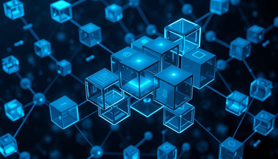 Abstract blue cubes representing AI in asset management technology.