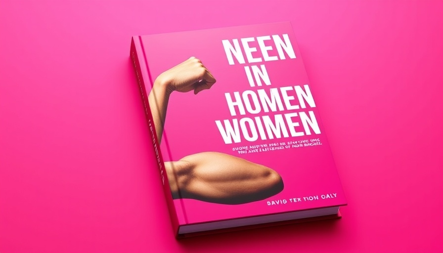 Empowered flexed arm on vibrant pink book cover symbolizing strength.