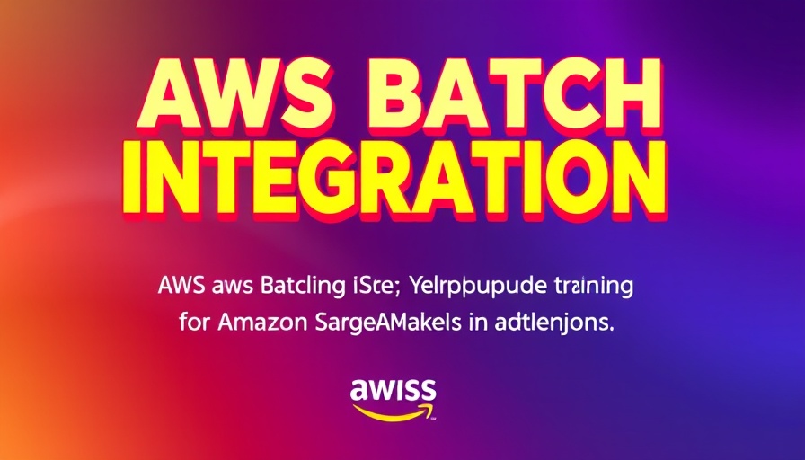 AWS Batch Integration for Amazon SageMaker Training Jobs announcement with gradient background.