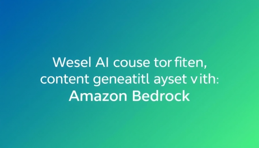 AI-driven course content generation system using Amazon Bedrock text on gradient background