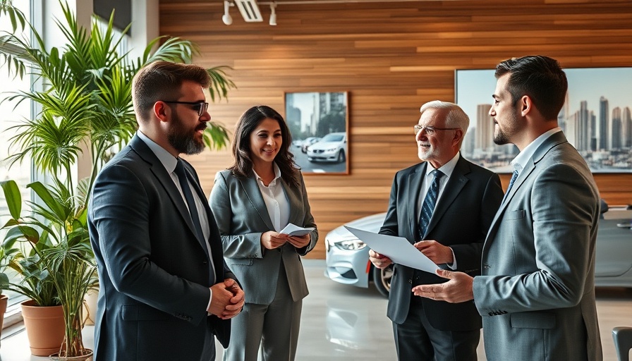 Professionals discussing data-driven car sales strategies in a virtual meeting.