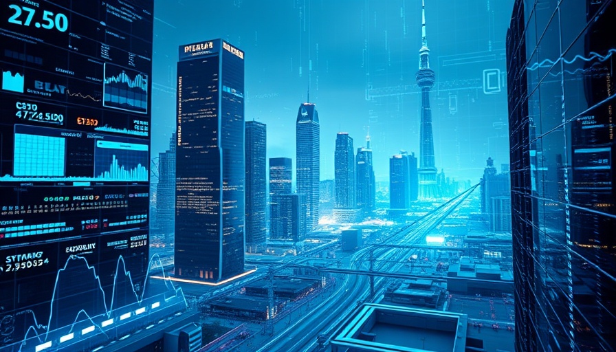 AI in financial crime prevention concept with digital and city elements.
