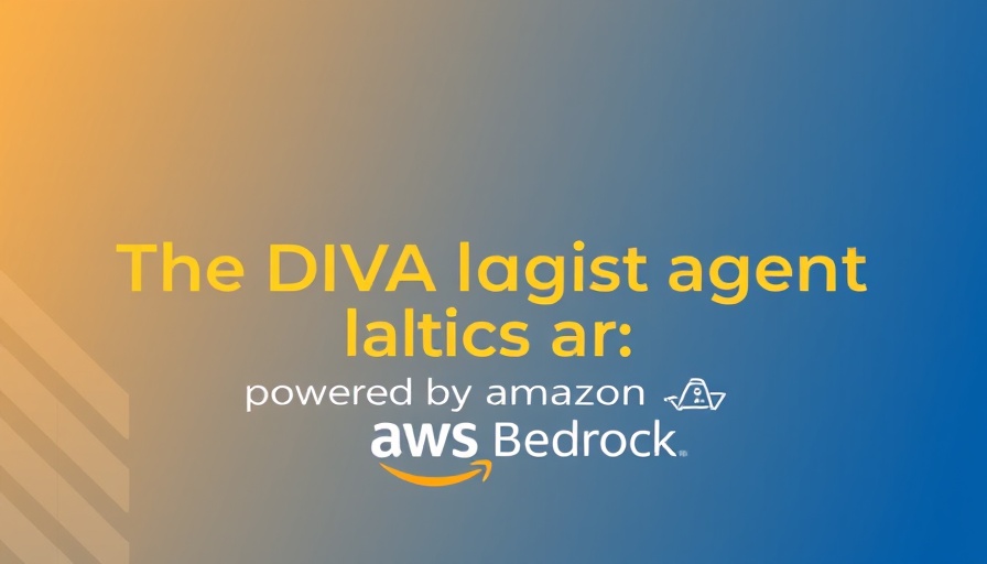AWS blog banner showcasing DIVA logistics agent powered by Amazon Bedrock.