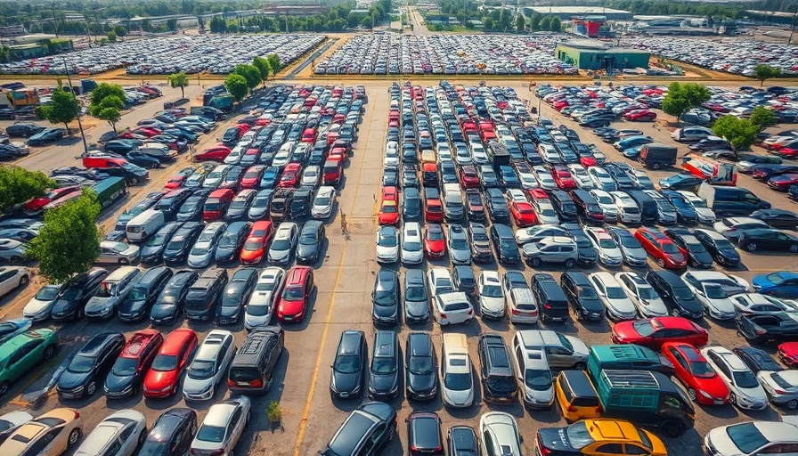 Aerial view of expansive car parking showcasing portfolio growth