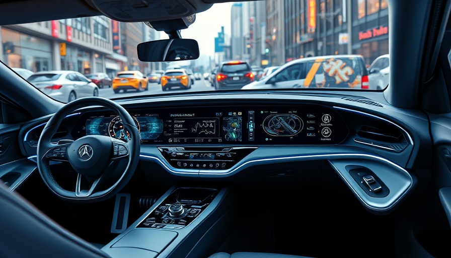 Futuristic car interior showcasing edge AI in automotive.
