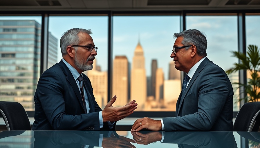 Conflict resolution for business leaders in modern office setting.