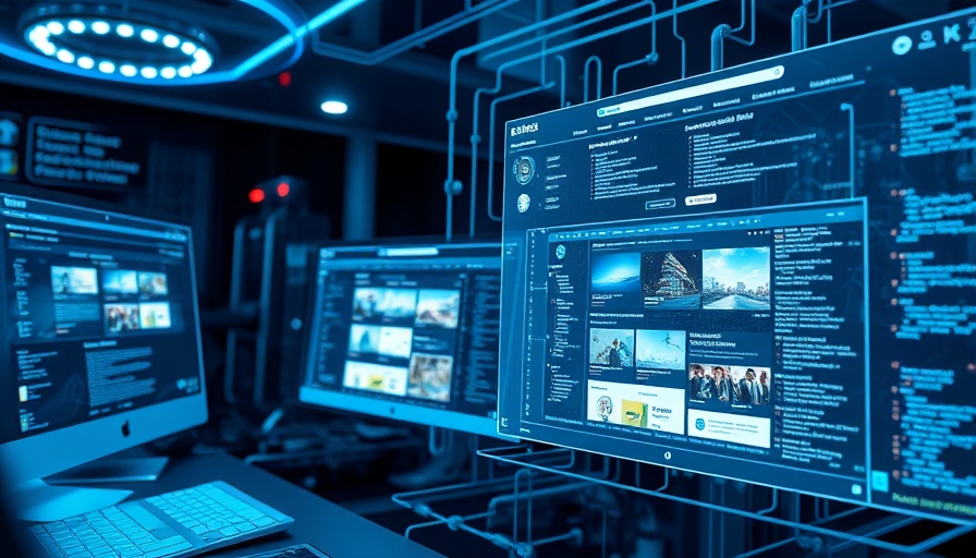 Futuristic AI web design hologram with dynamic elements