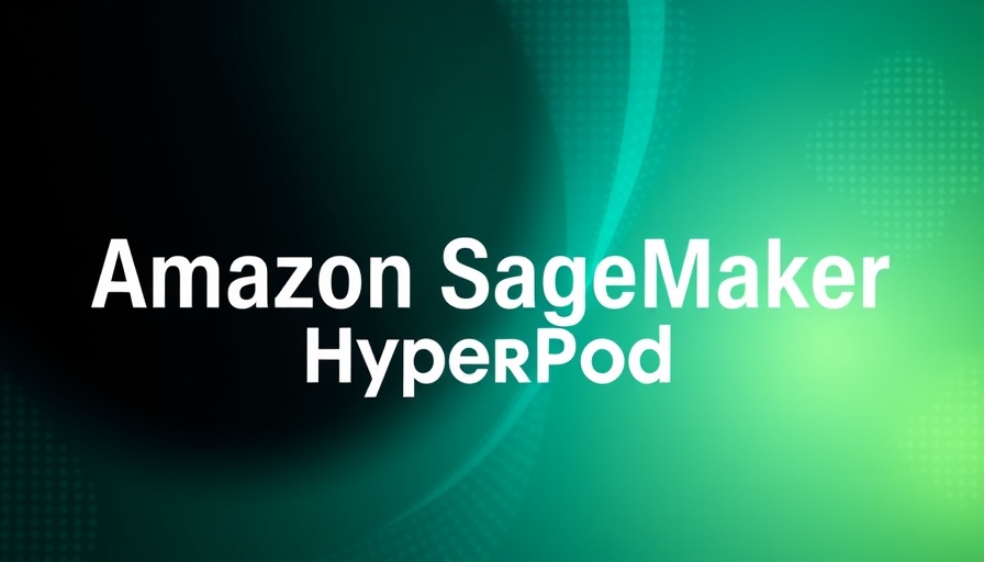 Amazon SageMaker HyperPod CLI and SDK promotional graphic with gradient design