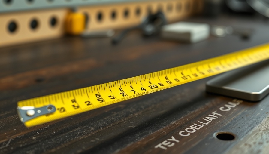 Acetal copolymer rods with measuring tape in industrial setting.