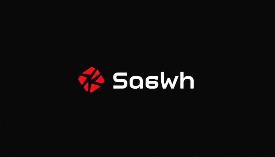 Minimalistic logo design with bold stylized font and dark background
