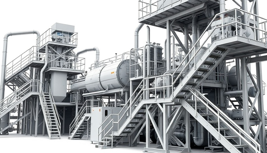 Industrial machinery for advanced plastic recycling technologies.
