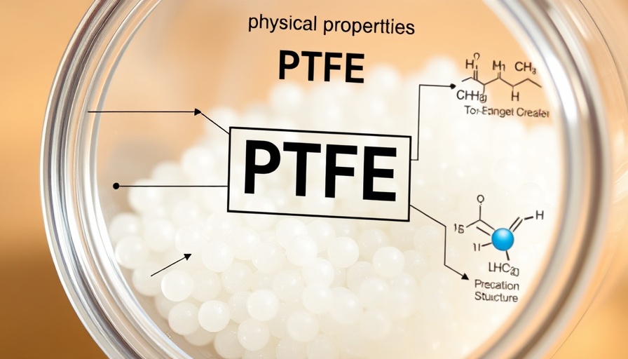 Illustration of PTFE beads showing differences with Teflon.