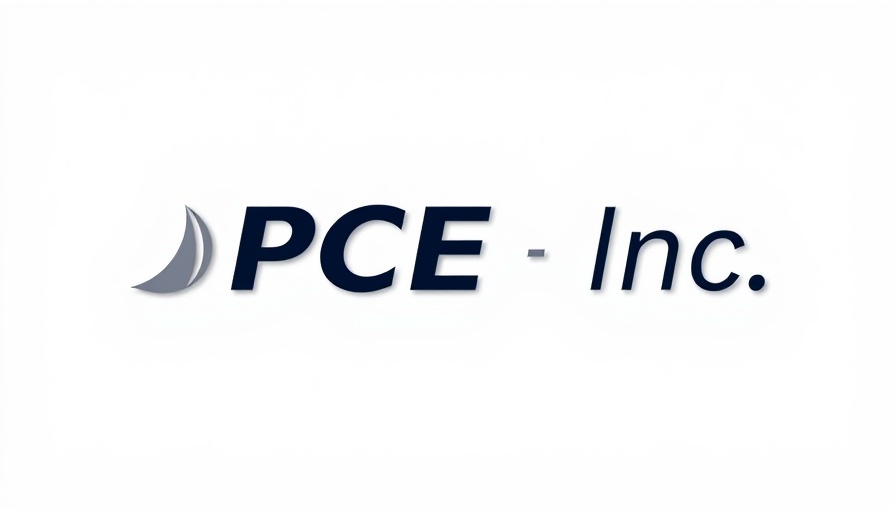 Minimalistic PCE Inc. logo, abstract sail, professional design.