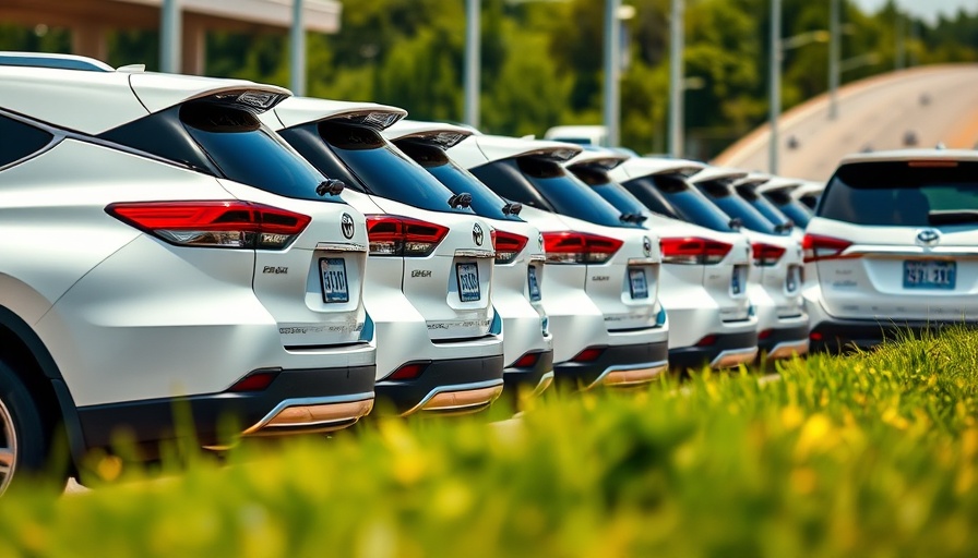 Toyota SUVs lined up showcasing CPO sales jump on a clear day.