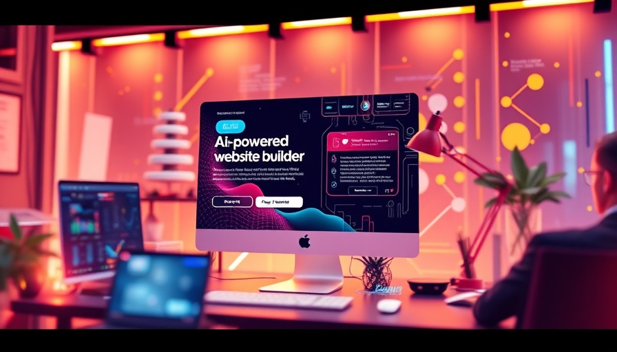 AI website builders vibrant interface with dynamic elements