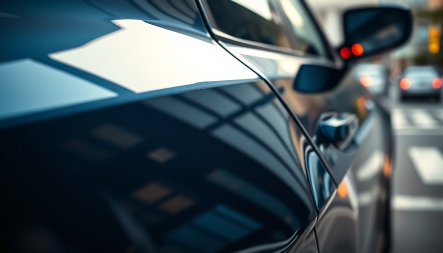 Shiny car surface demonstrating automotive surface protection coatings.