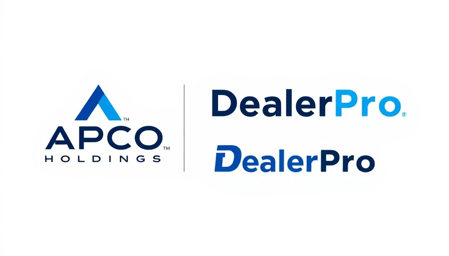 Corporate branding of APCO Holdings and DealerPro for automotive finance services.