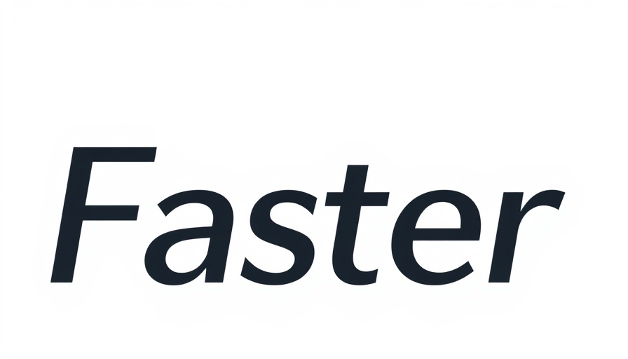 Modern logo with 'Faster' text for car dealerships.
