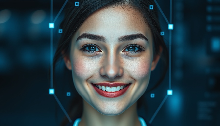 Digital facial recognition technology concept illustrating deepfake fraud in auto financing.