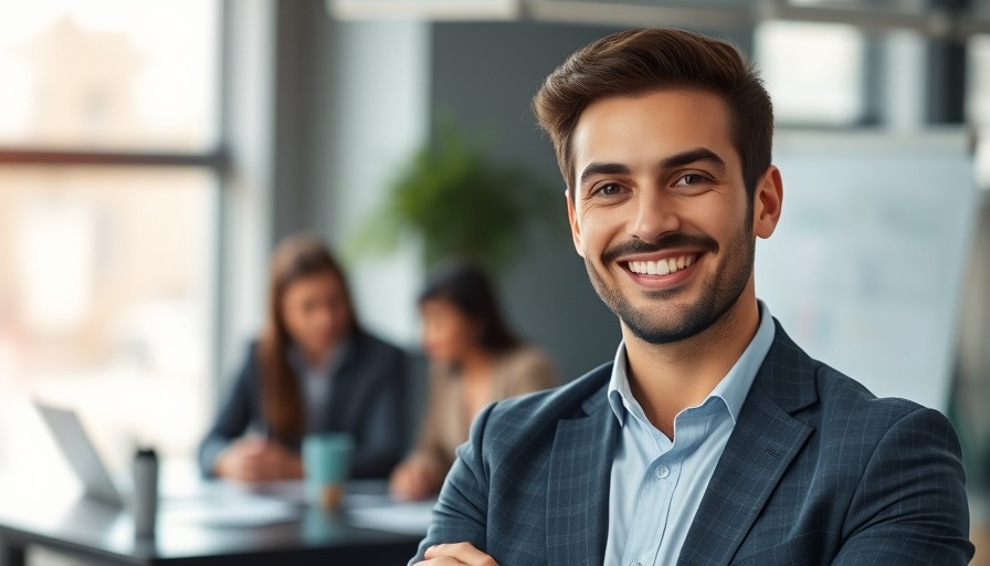 Confident business trainer in automotive finance opportunity session