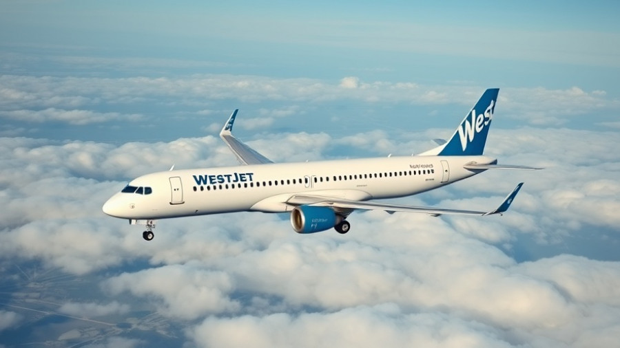 WestJet plane in flight, highlighting no-recline seats feature.