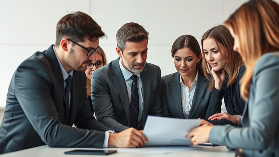 Group reviewing contract to convince seller to accept an offer.