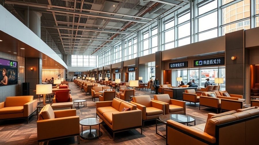 Luxurious Delta Sky Club Salt Lake City lounge interior