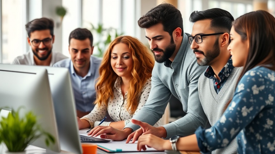 Diverse team collaborating in office, skills to future-proof your career.